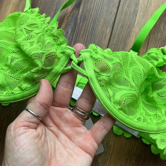 NWT Savage x Fenty Not Sorry Ultra Demi Unlined Lace Bra 38C - Picture 5 of 10